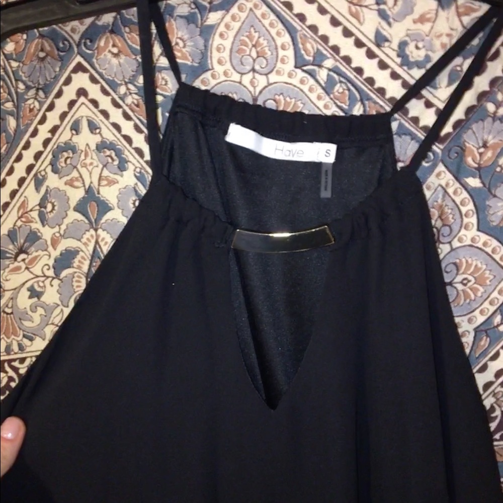 Small Have layered black tank